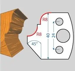 Authentique Fers de toupie hauteur 40 épaisseur 4 mm Moulure Pinocchio