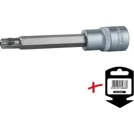 Produit De Marque Douille tournevis 1/2‘‘ TORX percé, longue, TB55 - sur carte