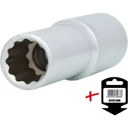 Satisfait Ou Remboursé Douille 1/2‘‘ 12 pans, longue, 13 mm – sur carte