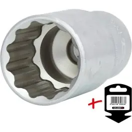 Douille 1/2‘‘ 12 pans, longue, 30 mm - sur carte Commander Vite