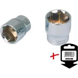 Remise Douille 1/4‘‘ 6 pans CHROMEplus, 4mm – sur carte