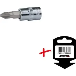 Must-Have Douille tournevis 1/4‘‘ POZIDRIV CHROMEplus, PZ0 - sur carte