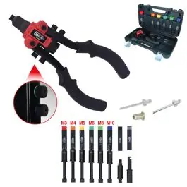 Meilleur Prix Coffret de pinces à rivets 3 en 1, 15 pièces