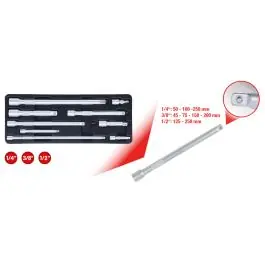 Achat Immédiat Jeu de rallonges 1/4‘‘ +3/8‘‘ +1/2‘‘, 9 pcs
