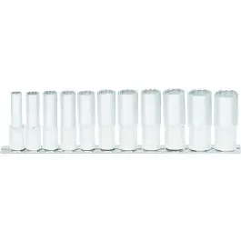 Jeu de douilles 3/8‘‘ 12 pans, longue, 11 pcs. Quantité Limitée