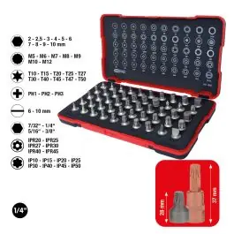 Jeu de douilles à embout 1/4‘‘ extra-courtes, 50?pcs Usine Directe