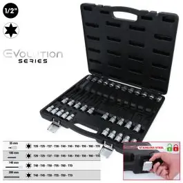Coffret de douilles tournevis 1/2‘‘ TORX?, 32?pcs Expédition Rapide