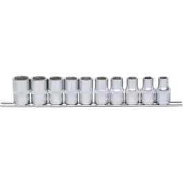 Jeu de douilles 1/2‘‘ 6 pans, 10 pcs. 10-19 mm Commander Vite