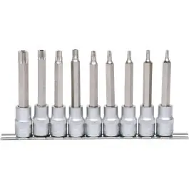 Solde Jeu de douilles tournevis 1/2‘‘ TORX percé, longues, 9 pcs., TB20-TB60