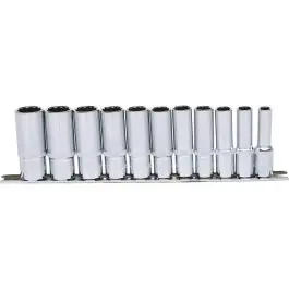 Jeu de douilles CHROMEplus 3/8‘‘ 12 pans, longues, 11 pcs. 8-19 mm Acheter En Ligne