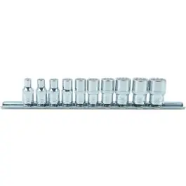Jeu de douilles 1/4‘‘ 12 pans CHROMEplus, 10 pcs. 4-13 mm Vente Flash