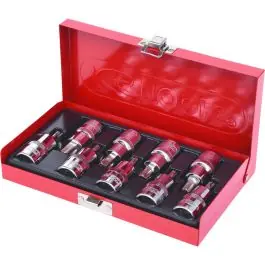 Prix Cassé Coffret de douille tournevis 1/2‘‘ TORX CHROMEplus, 9 pcs. T20-T60