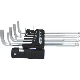 Nouveauté Jeu de clés males 6 pans à tête sphérique 3 en 1 , 10 pcs