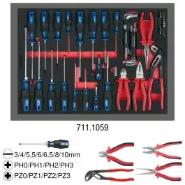 Module de tournevis et de pince, 59 pcs., modules système 1/1 Meilleur Prix