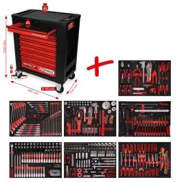 Commander Maintenant Composition pour servante d’atelier Performanceplus P15 avec 397?outils pour 7?tiroirs