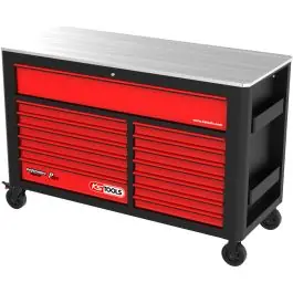 Solde Servante d‘atelier PERFORMANCEplus P45 noir/rouge avec 14 tiroirs